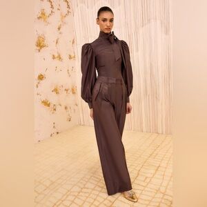 ulla johnson Charlie Silk High Waist Wide Leg Pant $650 NEW without tag